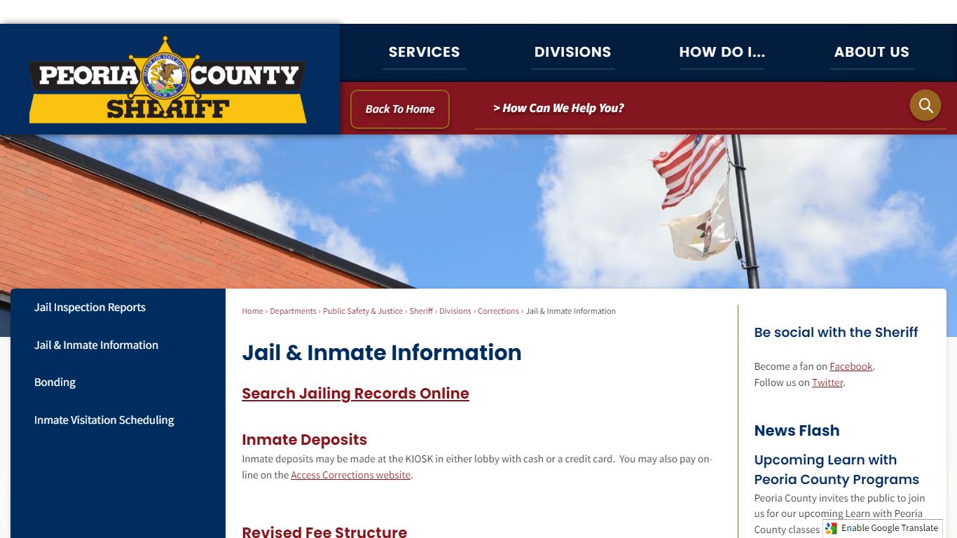 Jail & Inmate Information | Peoria County, IL